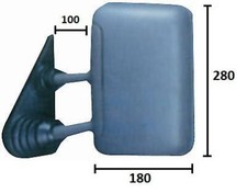 SPECCHIO SPECCHIETTO RETROVISORE MANUALE IVECO DAILY 1989>1999 SX BRACCIO CORTO