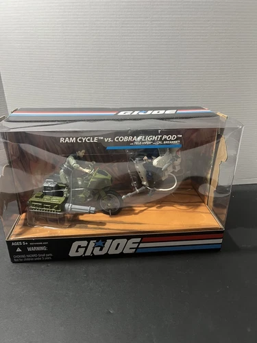 GI Joe Ram Cycle vs. Cobra Flight Pod with Tele-Viper & CPL Breaker New in Box