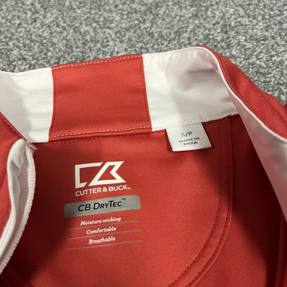Pullover para mujer Cutter Buck Moselem Springs Club de Golf Talla S Rojo 1/4 Cremallera Foto 3 de 4