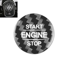 Black Real Carbon Fiber Engine Push Start Button Fits 20-25 W167 GLE350 GLE43