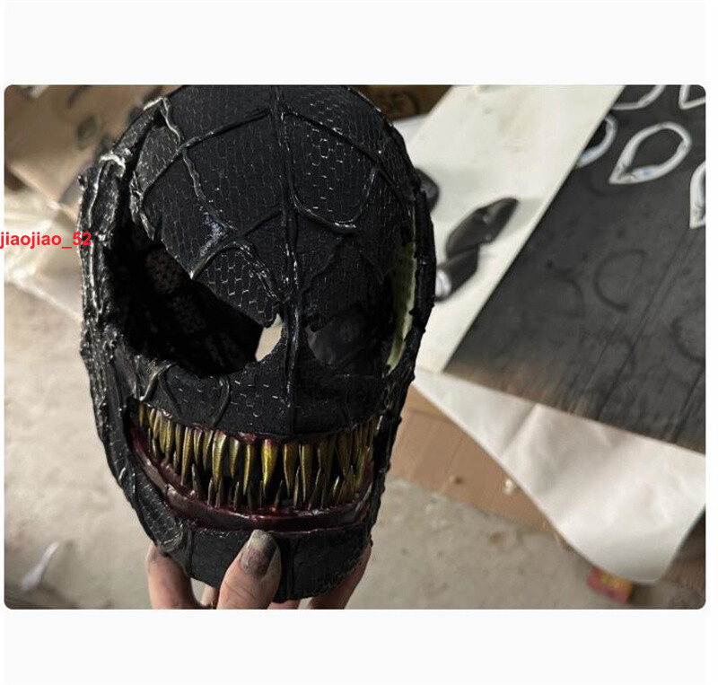Spider-Man 3 Venom Mask Prop 3D Cosplay Helmet Texture Ver Black