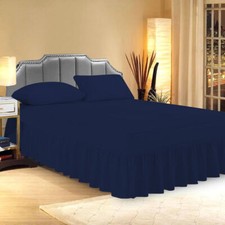Extra Deep Fitted Valance Sheet / pillow case Poly-Cotton Bed Sheet in All Sizes