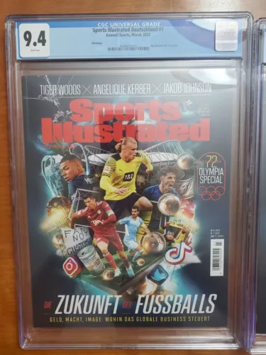 March 2022 Erling Haaland Kylian Mbappe RC Sports Illustrated Germany CGC 9.4