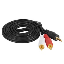 3.5mm to RCA Stereo Audio Cable Laptop PC Car Sound 2 Channel Output Wire 10ft