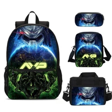 Aliens vs Predator Kids Large School Backpacks Lunch Bag Pen Case Sling Bags Lot