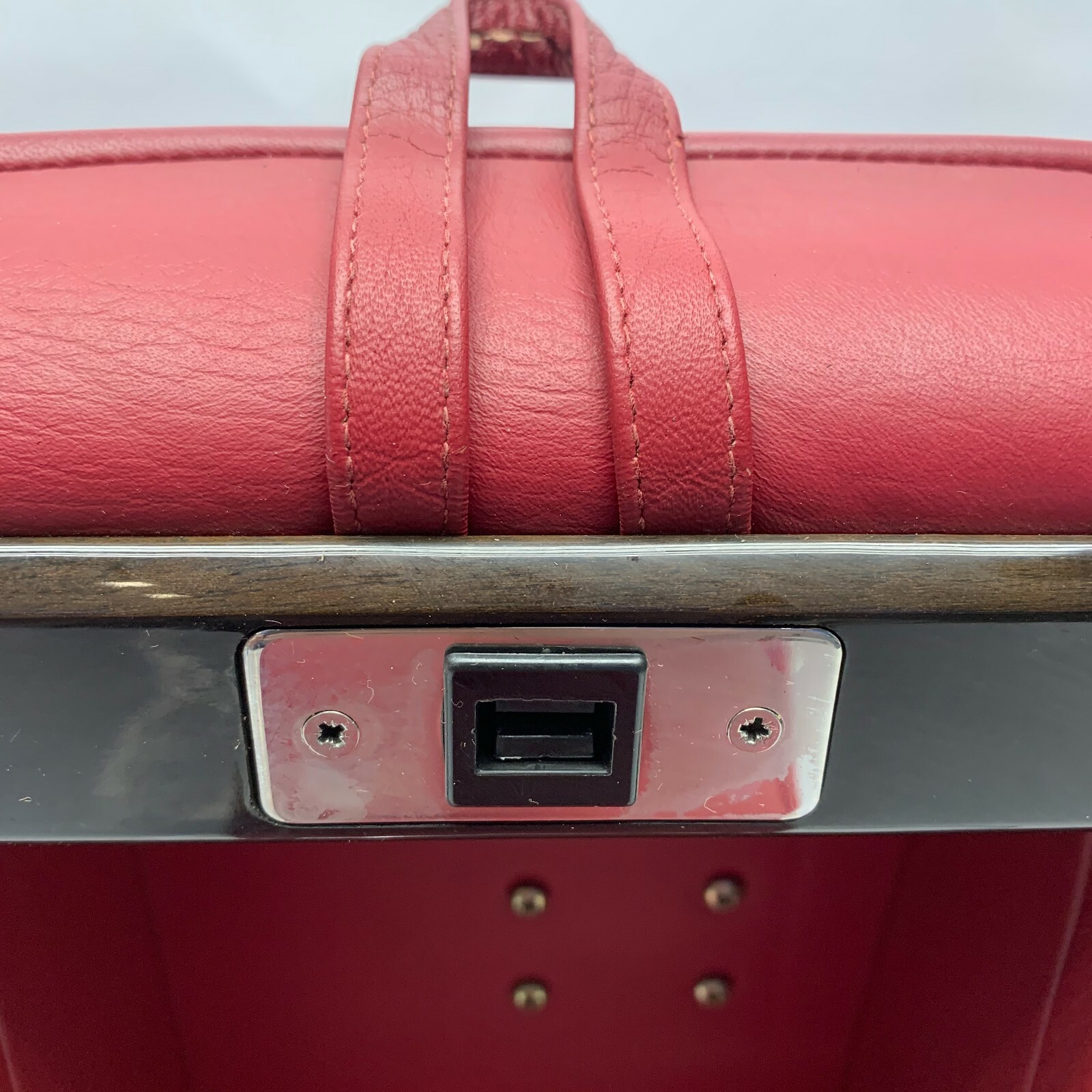 1994 -1998 Bentley Brookland Rear Center Console Leather Red Armrest Trim OEM 