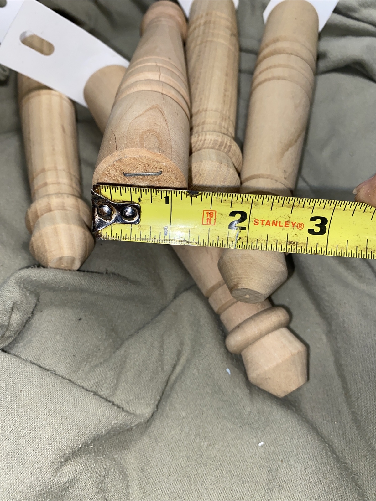 (6) New Waddell Early American 1/4” Bolt Hardwood Table Legs 13/8 x 8