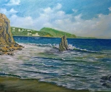 Art 24"/20"  Original Oil Painting,  Crimea. Russia. Stretched 