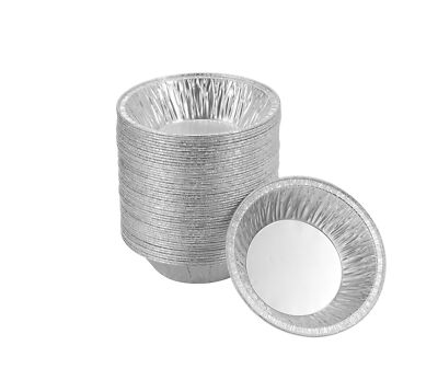 Waytiffer 50 Pack Pie Pans 5 inchMini Pie Tins HEAVY-DUTY Disposable Aluminum...