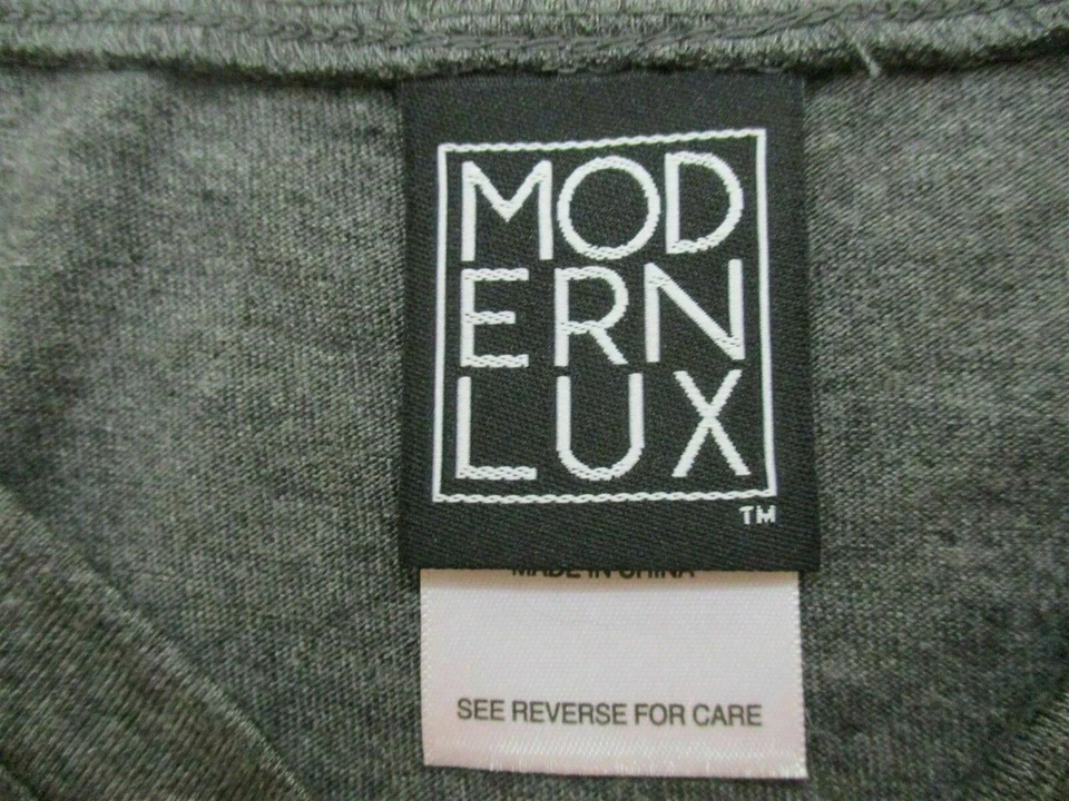 new MODERN LUX Women's Size M LAST FLING BEFORE THE RING Gray Tank  — 第 4/4 张图片