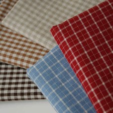13 Colors / Aydia Plaid and Stripes Cotton Linen Fabric