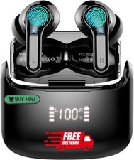 Wireless Earbud, Bluetooth Headphones 5.3 Stereo Bass Earphones 2023 Noise...
