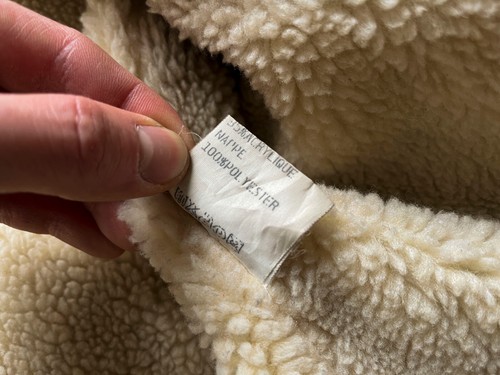 60s 70s Vintage French Mackinaw Coat Shawl Collar Canvas Barnstormer Barn Jacket - Picture 8 of 12