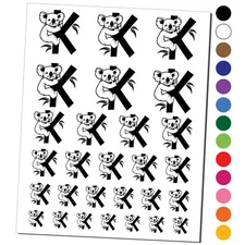 Animal Alphabet Letter K for Koala Temporary Tattoo Water Resistant Set