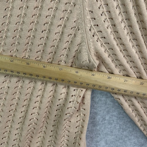 Soft Surroundings XL Inglis Silk Blend Perforated Open Pontelle Cardagin Beige - Picture 6 of 7