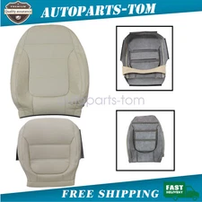 For 2011-2017 Volkswagen Jetta Driver Side Leather Perforated Seat Cover Tan