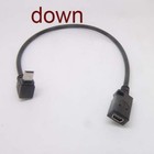 10pcs premium Mini USB Male Down Angle to Mini USB Female adaptor converters