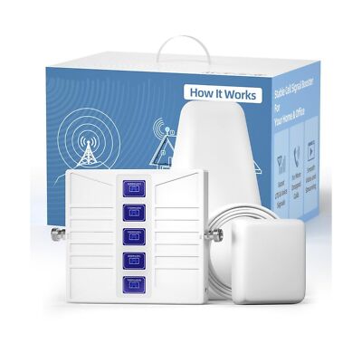 2G 3G 4G LTE 5G Cell Phone Signal Booster, Band 2/4/5/7/28 Cell Phone Booster...