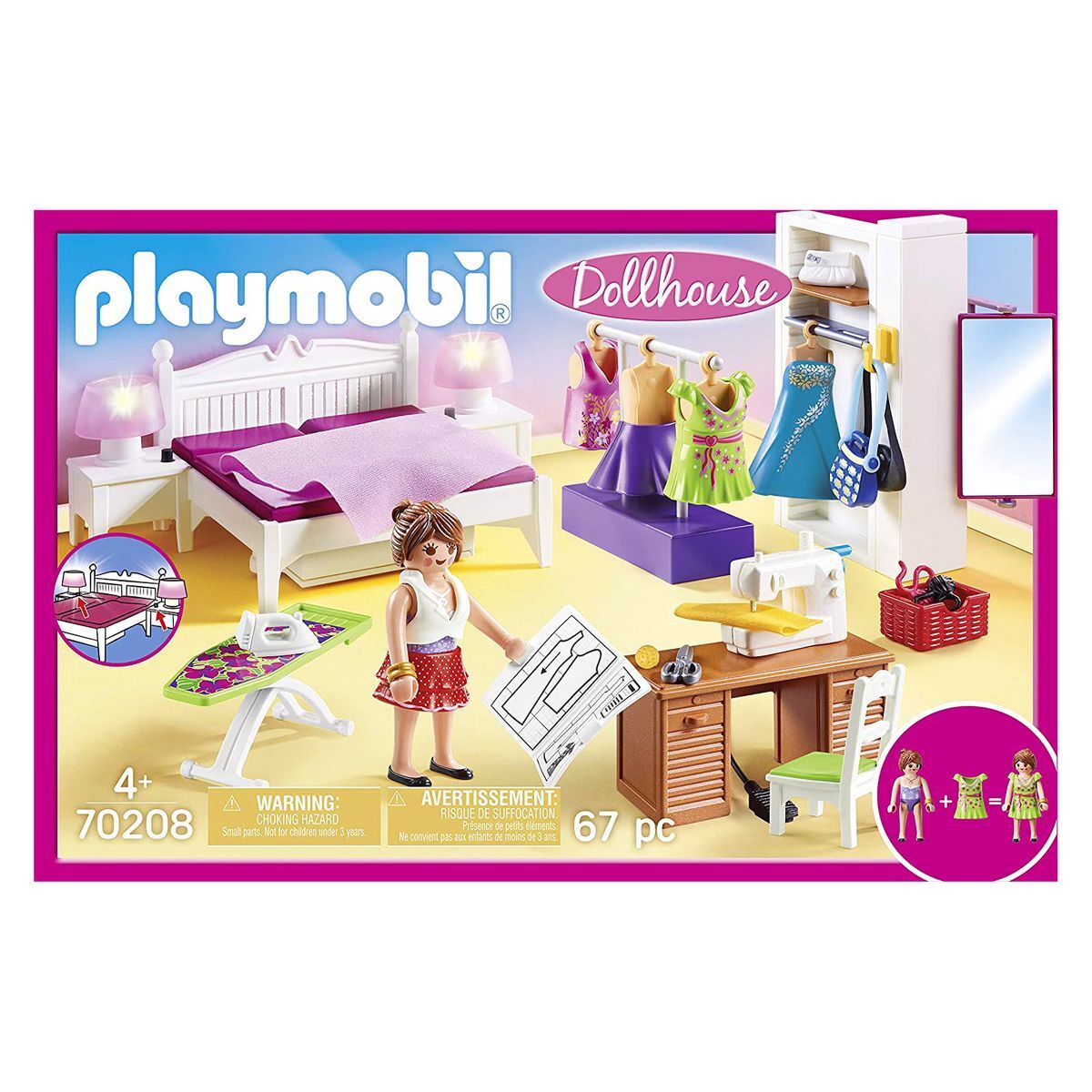 PLAYMOBIL 70208 - Dollhouse - Schlafzimmer mit Nähecke