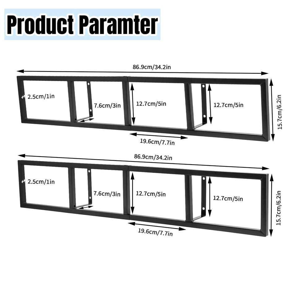 2x Floating Shelf Wall Mount CD DVD Rack Media Storage Organizer Shelves Large - Image 2 of 4