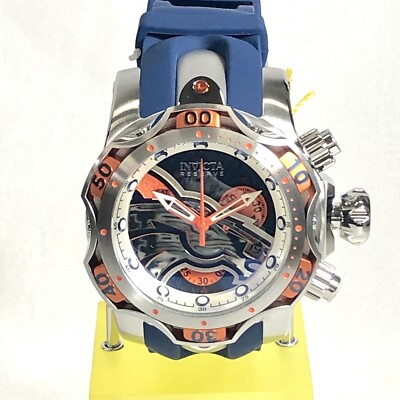 INVICTA 33070 NFL 52mm Venom Gen III Swiss Quartz Chrono Strap Watch - Broncos