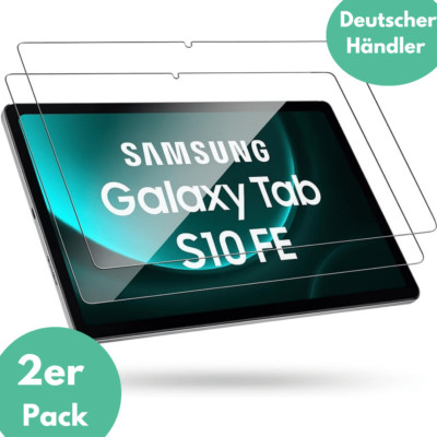 2X Schutzglas für Samsung Galaxy Tab S10 FE Displayschutz Panzerfolie Full 9H