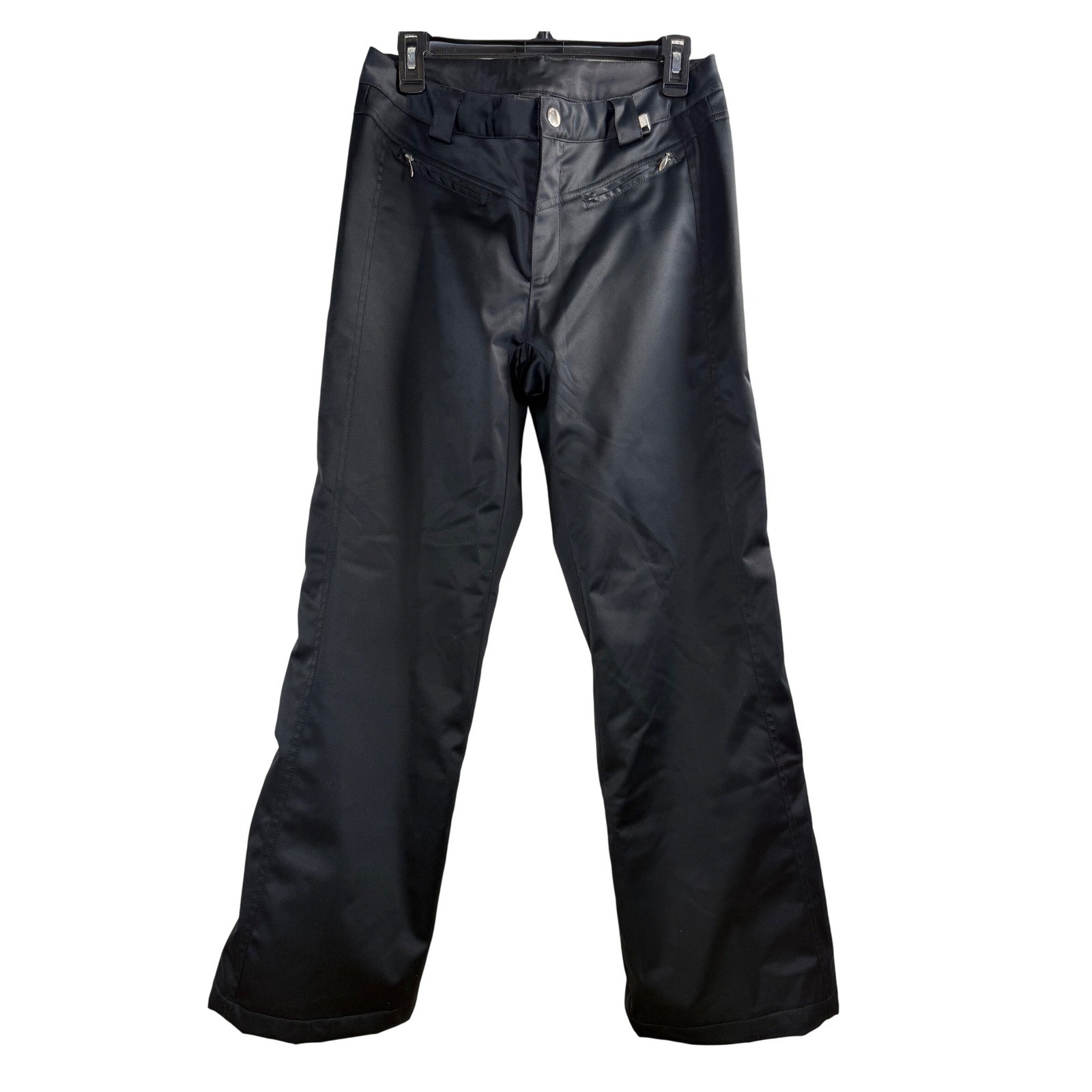 NILS Sportswear Black Ski Pants Womens Size 6 Insulated Zip Bottom Snowboard