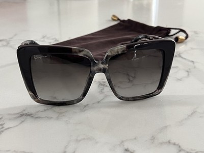Ferragamo Grey Gradient Square Ladies Sunglasses SF1060S 021 55 SF1060S 021 55