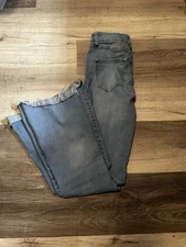 Women's Rewash Blue Denim Jeans Flare Leg