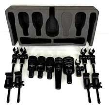 Audix DP5-A 10 Pc Pro Drum Microphone Pack 5 Mics 5 Mic Mounts Foam Mic Holder