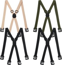 Xtinmee 4 Pcs Hidden Suspenders for Men Hidden Suspenders Adjustable Under Cloth