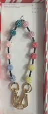 A New Day Wristlet Strap Multicolored Beaded Strap For Phone NEW Sealed