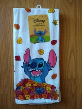 Lilo And Stitch Kitchen Towels 2 Pack Fall Autumn Leaves Dish Hand NEW NWT NIP