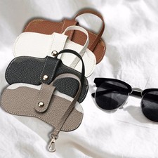 Portable Eyewear Case for Glasses Protection with Soft Lining and Snap Fastener