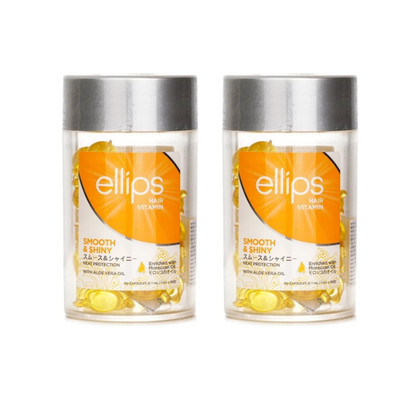 2x Ellips Hair Vitamin (Smooth & Shiny) 50 Capsules Bottle Hair Treatment