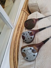 3 x Slazenger Ben Hogan 1 2 3 Wood set Driver woods Vintage Golf Clubs Permisson