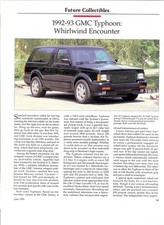 1992 - 1993 GMC JIMMY TYPHOON SUV 3 PG REVIEW