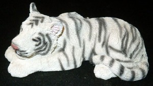 Vintage Living Stone Inc. White Tiger | 4" x 3" | GOOD Condition | Fast Shipping