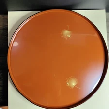 Echizen Lacquer Round tray with flying flower and gold leaf D300 mm