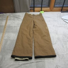 Burton Snow Pants Youth Medium Beige Waterproof Insulated Pockets Belted Ski