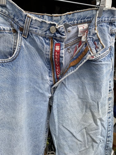 Lucky Brand Jeans Lot Of 4 Pairs Vintage Dungarees Light Wash Distressed Size 32 - Picture 6 of 21