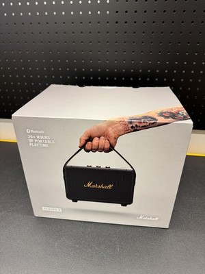 Marshall Kilburn II Portable Bluetooth Speaker - Black and Brass  20+ Hours IPX2