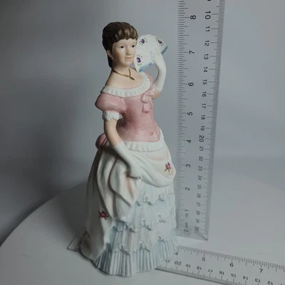 Vtg HOMCO Porcelain Figurine Victorian Woman Lady w/Fan, "Shall We Dance", #1421 - Image 1 of 4