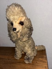 9" VINTAGE / ANTIQUE KAMAR POODLE PUPPY DOG STUFFED ANIMAL PLUSH TOY JAPAN