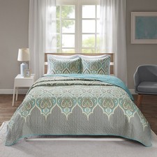 Comfort Spaces Quilt Set-Trendy Paisley Summer Cover, Cozy Coverlet Lightweight