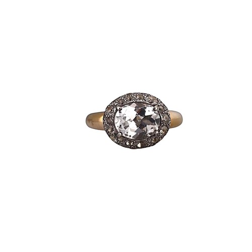 Pomellato Tabou 18k Gold White Topaz Ring