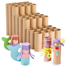 Brown Cardboard Tubes for Crafts, DIY Craft Paper Roll (3 Sizes, 36 Pack)