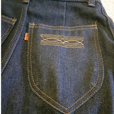 Vtg 70s Levi's Denim Jeans Womens High Waist Orange Tab Dark Wash Retro