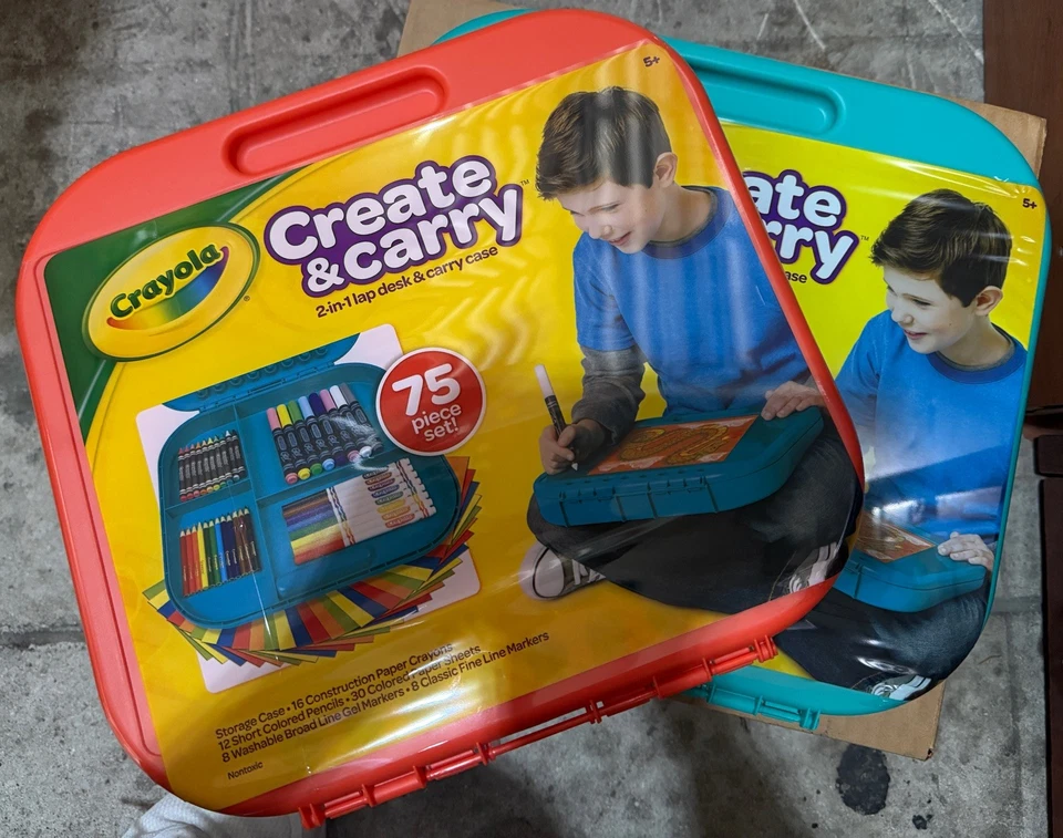 Crayola Create 'N Carry Art Set (75 piezas), Suministros de Arte Juego de Dibujo SELLADO NUEVO Foto 3 de 3