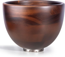 Premium Walnut Wood Mixing Bowl Compatible with Kitchenaid 4.5 & 5 QT Tilt-Head 